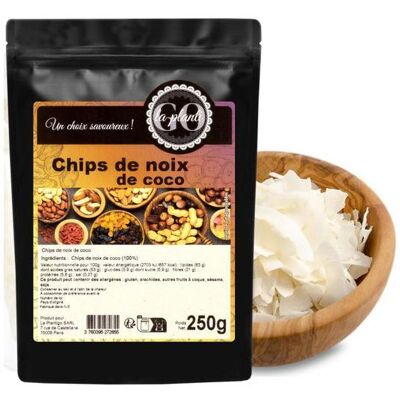 Chips de noix de coco 250 g - LA PLANTIGO - Publicité Chips de noix de coco 250 g - LA PLANTIGO - Publicité