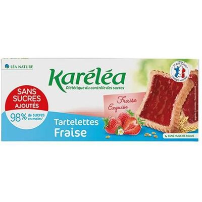 KARELEA Karéléa Biscuits Sans Sucres Ajoutés Tartelettes Fraise Exquise 145g - Publicité KARELEA Karéléa Biscuits Sans Sucres Ajoutés Tartelettes Fraise Exquise 145g - Publicité