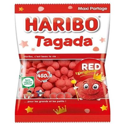Bonbons Haribo fraise Tagada sachet de 450 gr - Publicité Bonbons Haribo fraise Tagada sachet de 450 gr - Publicité