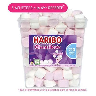 HARIBO CHAMALLOWS LORIGINAL 210 BONBONS - Publicité HARIBO CHAMALLOWS LORIGINAL 210 BONBONS - Publicité