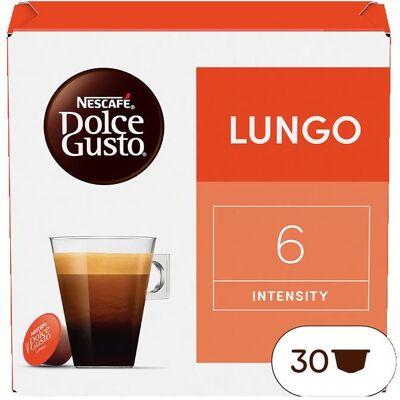 NESCAFE DOLCE GUSTO LUNGO 3 boites - 90 capsules - Publicité NESCAFE DOLCE GUSTO LUNGO 3 boites - 90 capsules - Publicité