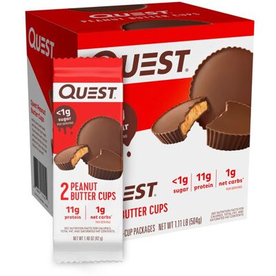 Quest Nutrition - Peanut Butter Cup - 12x42g - Gobelet protéiné - Publicité Quest Nutrition - Peanut Butter Cup - 12x42g - Gobelet protéiné - Publicité