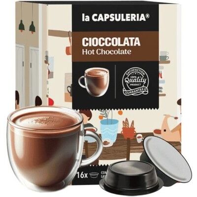 Chocolat 128 capsules compatibles Lavazza A Modo Mio 8 boîtes de 16 - La Capsuleria - Publicité Chocolat 128 capsules compatibles Lavazza A Modo Mio 8 boîtes de 16 - La Capsuleria - Publicité
