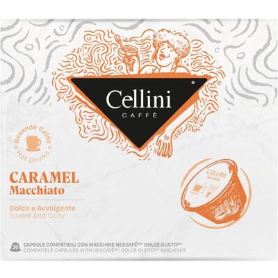 Caffè Cellini Capsule Compatible avec Dolce Gusto Caramel Macchiato - 90pcs Capsules Compatibles avec Dolce Gusto - Publicité Caffè Cellini Capsule Compatible avec Dolce Gusto Caramel Macchiato - 90pcs Capsules Compatibles avec Dolce Gusto - Publicité