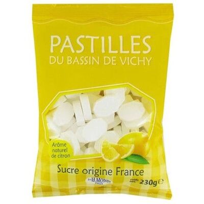 Bonbons Vichy pastilles saveur citron sachet de 230 g - Publicité Bonbons Vichy pastilles saveur citron sachet de 230 g - Publicité