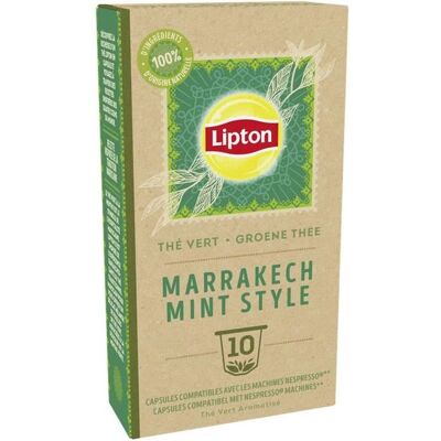 LOT DE 3 - LIPTON - Marrakech Mint Capsules de thé vert à la menthe - 10 capsules Compatibles Nespresso - Publicité LOT DE 3 - LIPTON - Marrakech Mint Capsules de thé vert à la menthe - 10 capsules Compatibles Nespresso - Publicité