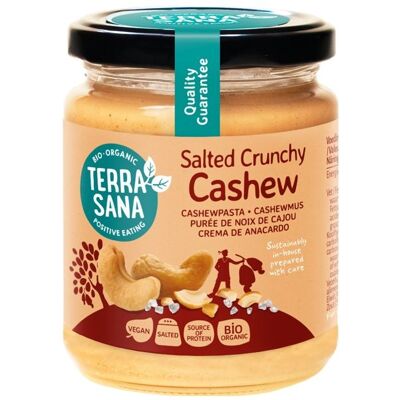 TERRASANA - Crème de noix de cajou avec morceaux de noix de cajou et sel de lHimalaya 250 g de crème - Publicité TERRASANA - Crème de noix de cajou avec morceaux de noix de cajou et sel de lHimalaya 250 g de crème - Publicité