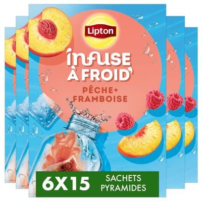 Lipton - Infuse à Froid - PÊCHE & FRAMBOISE - 90 teabags - 6x15 - Publicité Lipton - Infuse à Froid - PÊCHE & FRAMBOISE - 90 teabags - 6x15 - Publicité