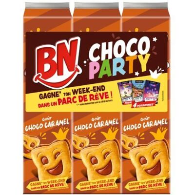 BN – Choco Caramel – 285g – Biscuits Croquants Enrobés de Chocolat & Caramel Fondant – Format Familial – Lot de 3 boîtes de 285g - Publicité BN – Choco Caramel – 285g – Biscuits Croquants Enrobés de Chocolat & Caramel Fondant – Format Familial – Lot de 3 boîtes de 285g - Publicité