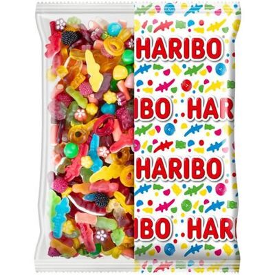 HARIBO World Mix Sachet vrac 2kg Blanc - Publicité HARIBO World Mix Sachet vrac 2kg Blanc - Publicité