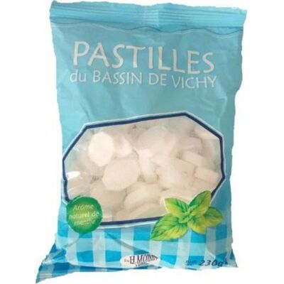MOINET VICHY SANTE Bonbons pastilles du Bassin de Vichy saveur menthe 230g - Publicité MOINET VICHY SANTE Bonbons pastilles du Bassin de Vichy saveur menthe 230g - Publicité