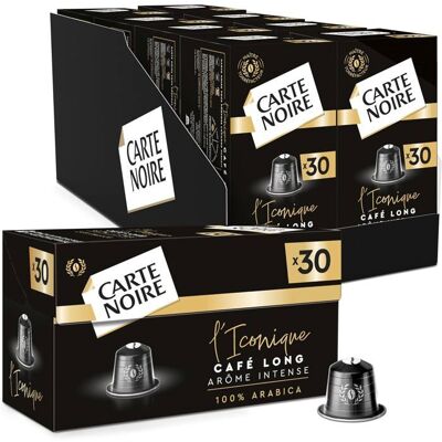CARTE NOIRE - 240 Capsules de Café lungo LIconique - Nespresso -Arabica-Lot de 30 x 8 Capsules Aluminium-Fabriqué en France - Publicité CARTE NOIRE - 240 Capsules de Café lungo LIconique - Nespresso -Arabica-Lot de 30 x 8 Capsules Aluminium-Fabriqué en France - Publicité
