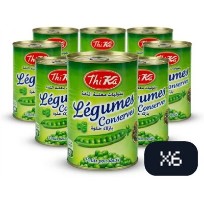 Thika Petits pois - boite 400 g - Pack de 6 - Publicité Thika Petits pois - boite 400 g - Pack de 6 - Publicité