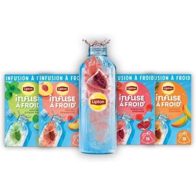 Coffret Infusion – Lipton – Infuse à Froid – Été Healthy - 4 Parfums (60 sachets et 1 Gourde) - Publicité Coffret Infusion – Lipton – Infuse à Froid – Été Healthy - 4 Parfums (60 sachets et 1 Gourde) - Publicité