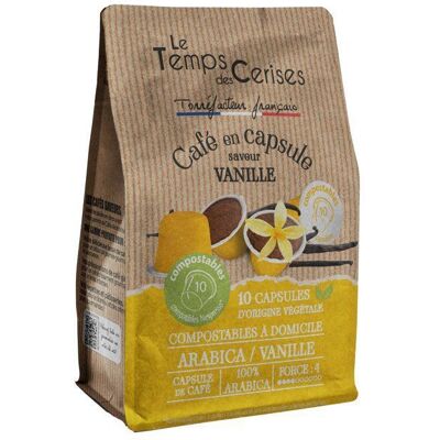 Le Temps des Cerises - Café en capsule - Saveur Vanille - 100 capsules - Publicité Le Temps des Cerises - Café en capsule - Saveur Vanille - 100 capsules - Publicité