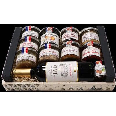 Coffret cadeau cagette Hugo 877g Lucien Georgelin - Publicité Coffret cadeau cagette Hugo 877g Lucien Georgelin - Publicité