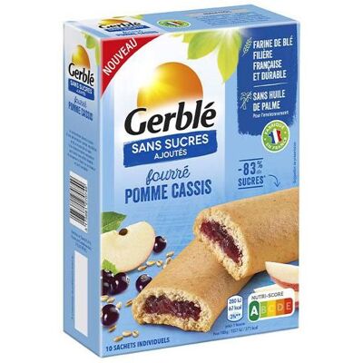 Gerblé Sans Sucres Ajoutés Fourré Pomme Cassis 180g - Publicité Gerblé Sans Sucres Ajoutés Fourré Pomme Cassis 180g - Publicité