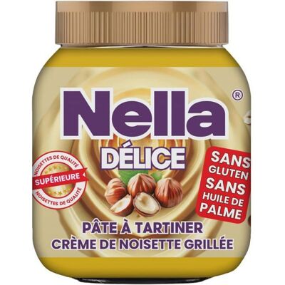 NELLA DELICE NELLA Délice 320G Crème de Noisette Grillée Pâte à Tartiner Sans Huile de Palme Sans Gluten Format Familial Recette Gourmande - Publicité NELLA DELICE NELLA Délice 320G Crème de Noisette Grillée Pâte à Tartiner Sans Huile de Palme Sans Gluten Format Familial Recette Gourmande - Publicité