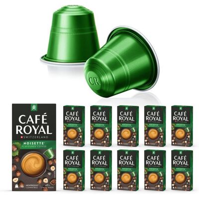 CAFE ROYAL 100 Capsules Aluminium Compatibles NESPRESSO® À USAGE DOMESTIQUE - CAFÉ SAVEUR NOISETTE - Dosettes by Café Royal® - Publicité CAFE ROYAL 100 Capsules Aluminium Compatibles NESPRESSO® À USAGE DOMESTIQUE - CAFÉ SAVEUR NOISETTE - Dosettes by Café Royal® - Publicité