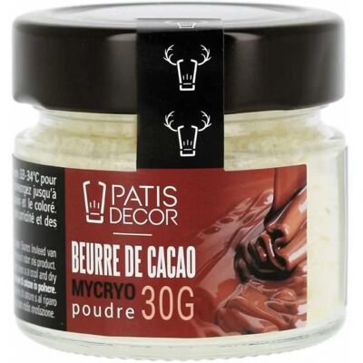 PATISDECOR CAKE DECORATION Beurre de cacao Mycryo en poudre - 30g - Publicité PATISDECOR CAKE DECORATION Beurre de cacao Mycryo en poudre - 30g - Publicité