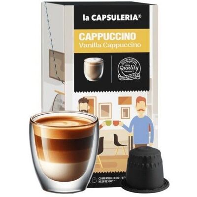 Cappuccino Vanille 80 capsules compatibles Nespresso 8 boîtes de 10 - La Capsuleria - Publicité Cappuccino Vanille 80 capsules compatibles Nespresso 8 boîtes de 10 - La Capsuleria - Publicité