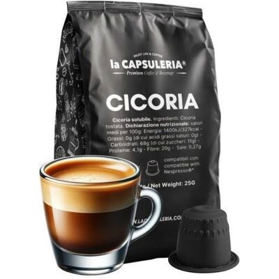 Chicorée 80 capsules compatibles Nespresso 8 boîtes de 10 - La Capsuleria - Publicité Chicorée 80 capsules compatibles Nespresso 8 boîtes de 10 - La Capsuleria - Publicité