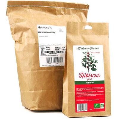 COOK - HERBIER DE FRANCE Fleurs dhibiscus bio - Fleurs entières - Sachet de 500g - Publicité COOK - HERBIER DE FRANCE Fleurs dhibiscus bio - Fleurs entières - Sachet de 500g - Publicité