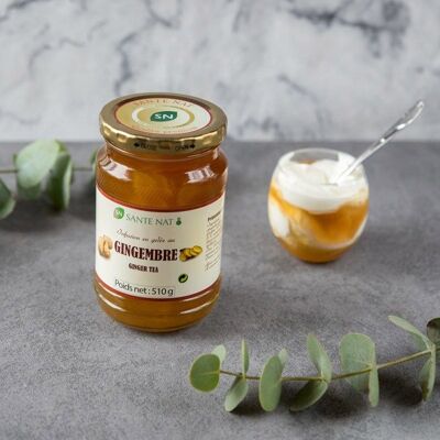 Confitures et gelées - Santé Nat : Infusion en gelée à base de gingembre - Publicité Confitures et gelées - Santé Nat : Infusion en gelée à base de gingembre - Publicité