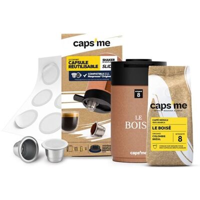 Capsule café Caps Me Coffret Compatible Nespresso Slide avec café - Publicité Capsule café Caps Me Coffret Compatible Nespresso Slide avec café - Publicité