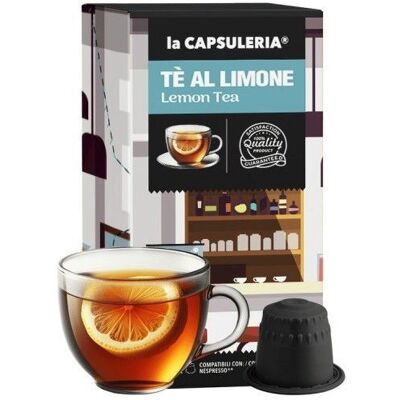 Thé Citron Doux 80 capsules compatibles Nespresso 8 boîtes de 10 - La Capsuleria - Publicité Thé Citron Doux 80 capsules compatibles Nespresso 8 boîtes de 10 - La Capsuleria - Publicité