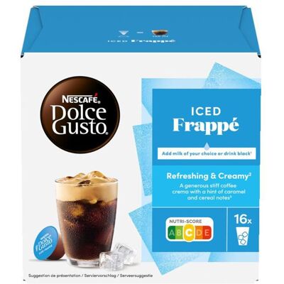 Capsules NESCAFE DOLCE GUSTO Iced Frappe x16 Bleu - Publicité Capsules NESCAFE DOLCE GUSTO Iced Frappe x16 Bleu - Publicité