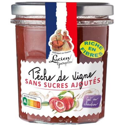 Préparation de fruit Pêche de vigne sans sucre ajouté Lucien Georgelin le bocal de 320g NUTRISCORE A - Publicité Préparation de fruit Pêche de vigne sans sucre ajouté Lucien Georgelin le bocal de 320g NUTRISCORE A - Publicité