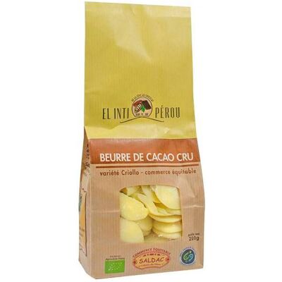 SALDAC Beurre de cacao criollo cru bio équitable 200g - Publicité SALDAC Beurre de cacao criollo cru bio équitable 200g - Publicité