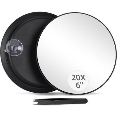 ARTICLES DUSAGE QUOTIDIEN Miroir grossissant à ventouse - Grossissement x20 - Ø15 cm - Miroir de maquillage à ventouses - Pince à épiler incluse - Miroir de - Publicité ARTICLES DUSAGE QUOTIDIEN Miroir grossissant à ventouse - Grossissement x20 - Ø15 cm - Miroir de maquillage à ventouses - Pince à épiler incluse - Miroir de - Publicité