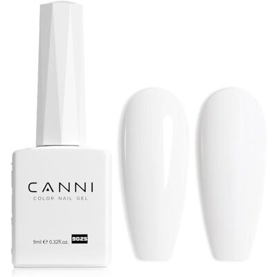 CANNI Vernis Gel UV Semi-Permanent Blanc White Gel Polish Soak Off UV/LED Effet French Manucure Blanc - Publicité CANNI Vernis Gel UV Semi-Permanent Blanc White Gel Polish Soak Off UV/LED Effet French Manucure Blanc - Publicité