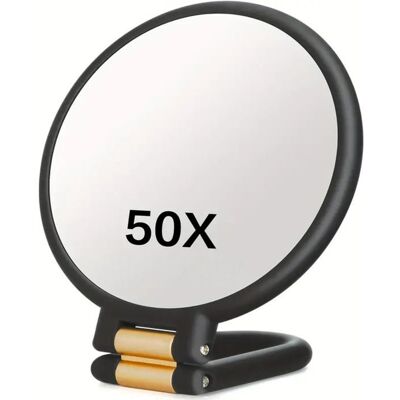 Miroir Maquillage Grossissant 50X Double Face Portatif/Mural avec Poignée 360° pour Soins Peau/Beauté dupcheliry - Publicité Miroir Maquillage Grossissant 50X Double Face Portatif/Mural avec Poignée 360° pour Soins Peau/Beauté dupcheliry - Publicité
