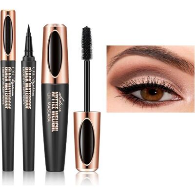 VBSDJHGJSD Eyeliner Pencil Liquide - Séchage Rapide + 4D Lash Extension Mascara Waterproof - Noir - Publicité VBSDJHGJSD Eyeliner Pencil Liquide - Séchage Rapide + 4D Lash Extension Mascara Waterproof - Noir - Publicité