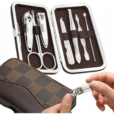 Cobye: Set Manucure Pedicure 7 Pieces Mallette Elegante Ideal Nail Art et Entretien des Ongles -cuticule Marron - Publicité Cobye: Set Manucure Pedicure 7 Pieces Mallette Elegante Ideal Nail Art et Entretien des Ongles -cuticule Marron - Publicité