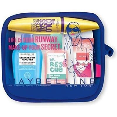 Coffret été - Maybelline - The Colossal Glam - Mascara noir - Démaquillant - BB Crème 8 en 1 Noir - Publicité Coffret été - Maybelline - The Colossal Glam - Mascara noir - Démaquillant - BB Crème 8 en 1 Noir - Publicité