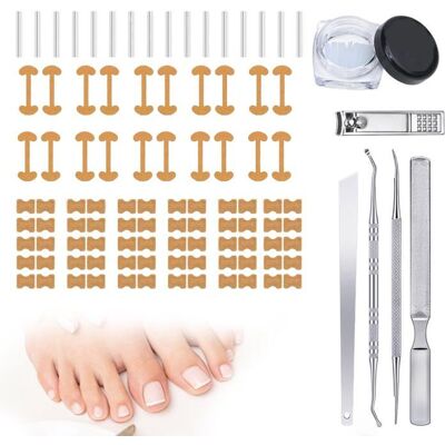 Kit Correcteur Ongle Incarné Bandes Respirantes + Outils Pédicure Inox 304 Modèle 16pcs Soins Ongles Pieds - Publicité Kit Correcteur Ongle Incarné Bandes Respirantes + Outils Pédicure Inox 304 Modèle 16pcs Soins Ongles Pieds - Publicité