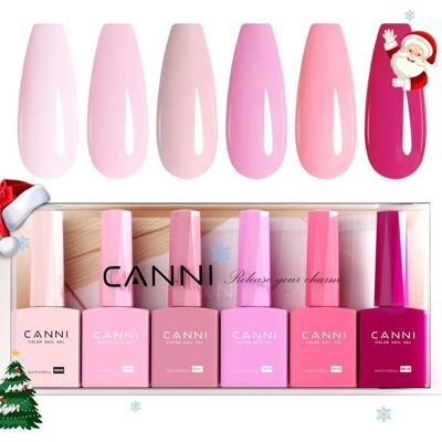 CANNI Lot 6 Vernis Gel Semi-Permanents UV/LED Rose & Violet Nail Art Manucure Longue Tenue Rose - Publicité CANNI Lot 6 Vernis Gel Semi-Permanents UV/LED Rose & Violet Nail Art Manucure Longue Tenue Rose - Publicité