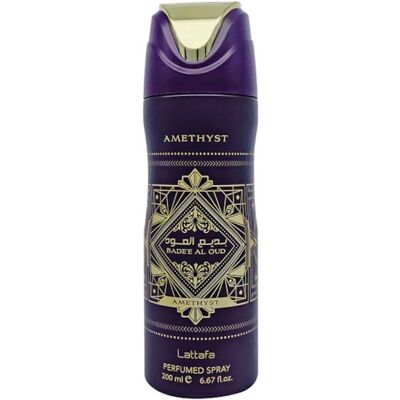 Spray corporel parfumé - LATTAFA - Badee Al Oud Amethyst - 200 ml - Eau de parfum - Mixte - Publicité Spray corporel parfumé - LATTAFA - Badee Al Oud Amethyst - 200 ml - Eau de parfum - Mixte - Publicité