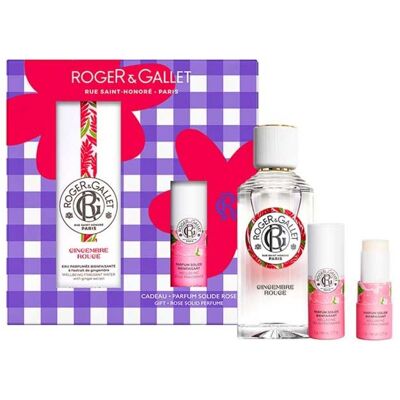 Roger & Gallet Gingembre Rouge Coffret Eau Parfumée Bienfaisante 100 ml & Parfum Solide Bienfaisant 5 g Cadeau - Publicité Roger & Gallet Gingembre Rouge Coffret Eau Parfumée Bienfaisante 100 ml & Parfum Solide Bienfaisant 5 g Cadeau - Publicité