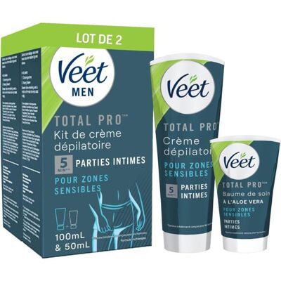 VEET FOR MEN - Lot de 2 Kits épilation Zones Intimes - 2 Crèmes Dépilatoire 100ml et 2 Baumes de Soin 50ml - Peaux Sensibles - Publicité VEET FOR MEN - Lot de 2 Kits épilation Zones Intimes - 2 Crèmes Dépilatoire 100ml et 2 Baumes de Soin 50ml - Peaux Sensibles - Publicité