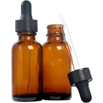 SANS MARQUE Flacons ronds en verre Boston (ambre / 30 ml avec compte-gouttes / 2 pièces) - Publicité SANS MARQUE Flacons ronds en verre Boston (ambre / 30 ml avec compte-gouttes / 2 pièces) - Publicité