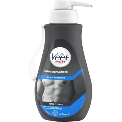 Crème dépilatoire VEET Men pour peau sensible - 400ml - Publicité Crème dépilatoire VEET Men pour peau sensible - 400ml - Publicité