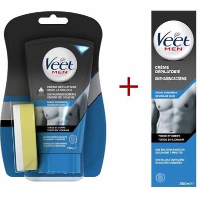 Veet - Crème Dépilatoire Homme - Peaux Sensibles - Publicité Veet - Crème Dépilatoire Homme - Peaux Sensibles - Publicité