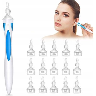 SANS MARQUE Nettoyeur doreilles dispositif de nettoyage des oreilles + 16 embouts - Publicité SANS MARQUE Nettoyeur doreilles dispositif de nettoyage des oreilles + 16 embouts - Publicité