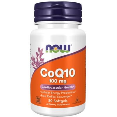 Now Foods CoQ10 100mg gélules molles (50 pcs) - Publicité Now Foods CoQ10 100mg gélules molles (50 pcs) - Publicité