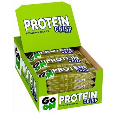 Barre croustillant 24x45g Pistache et biscuits Go On Nutrition Proteine - Publicité Barre croustillant 24x45g Pistache et biscuits Go On Nutrition Proteine - Publicité